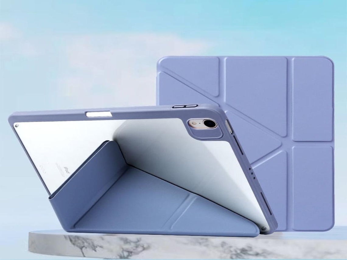 Capa Protetora em Pc para iPad Air 4/5 roxa resistente a choques LURELIA