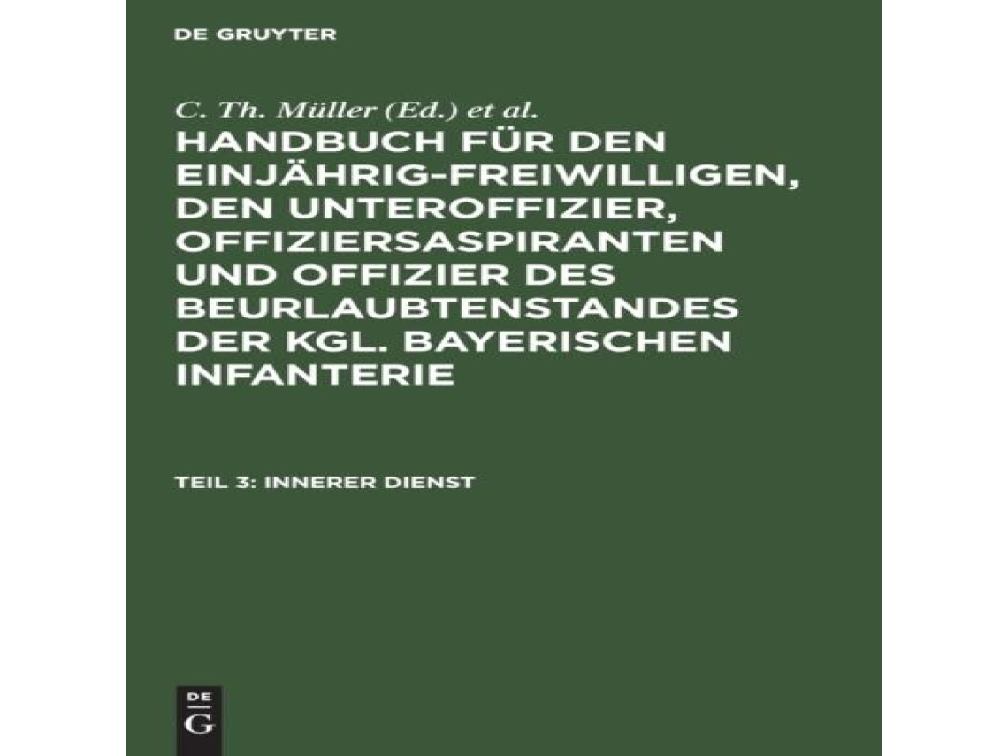 Livro Innerer Dienst de De Gruyter (Alemão)
