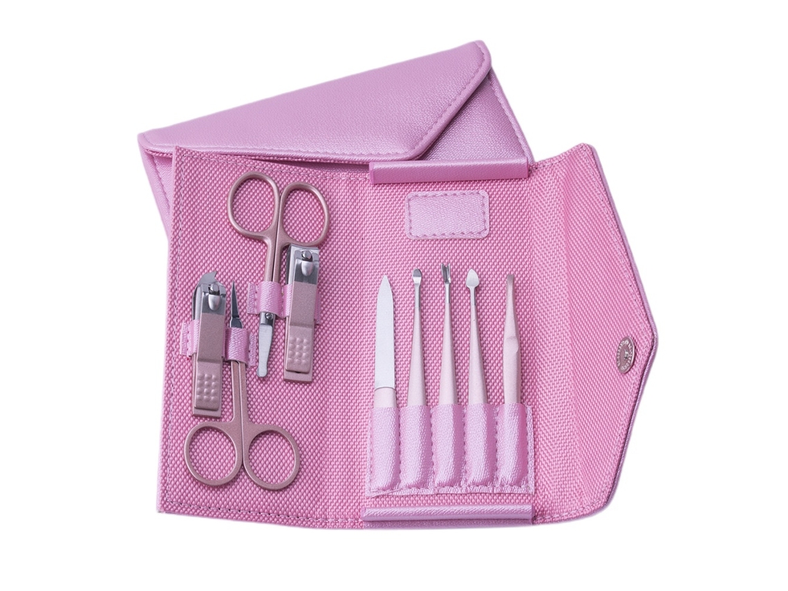 Lurelia Kit De Manicure E Pedicure, Para Unhas Grossas, Com Estojo, Cor Rosa, Para Cuidados Pessoais