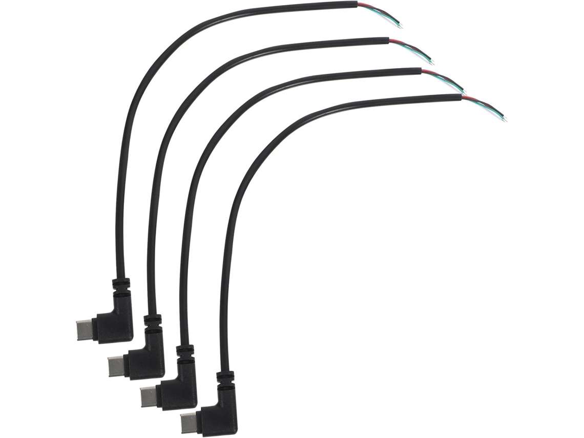 Cabo Usb-c De 4 Pinos, Conector Macho Em Ângulo Reto De 90 Graus