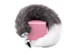 Cauda De Raposa De Pele Real Para Cosplay E Role Play Com Massager De Metal