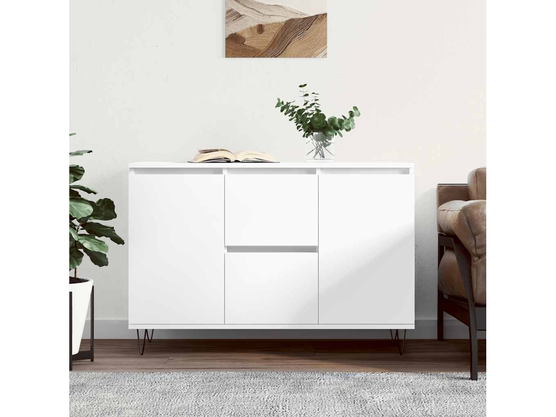Vidaxl Aparador 101,5x35x70 Cm Derivados De Madeira Branco