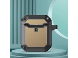 Capa protetora de TPU com gancho para fone de ouvido e sistema de fixação para AirPods 2/1 GIECY (vermelha)