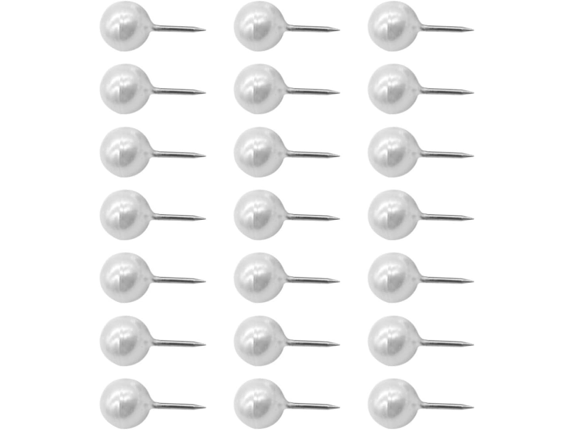 100-alfinetes Redondos Com Pérolas Imitadas Para Parede Alfinetes Resistentes Exibir Recados, Fotos E Lembretes No