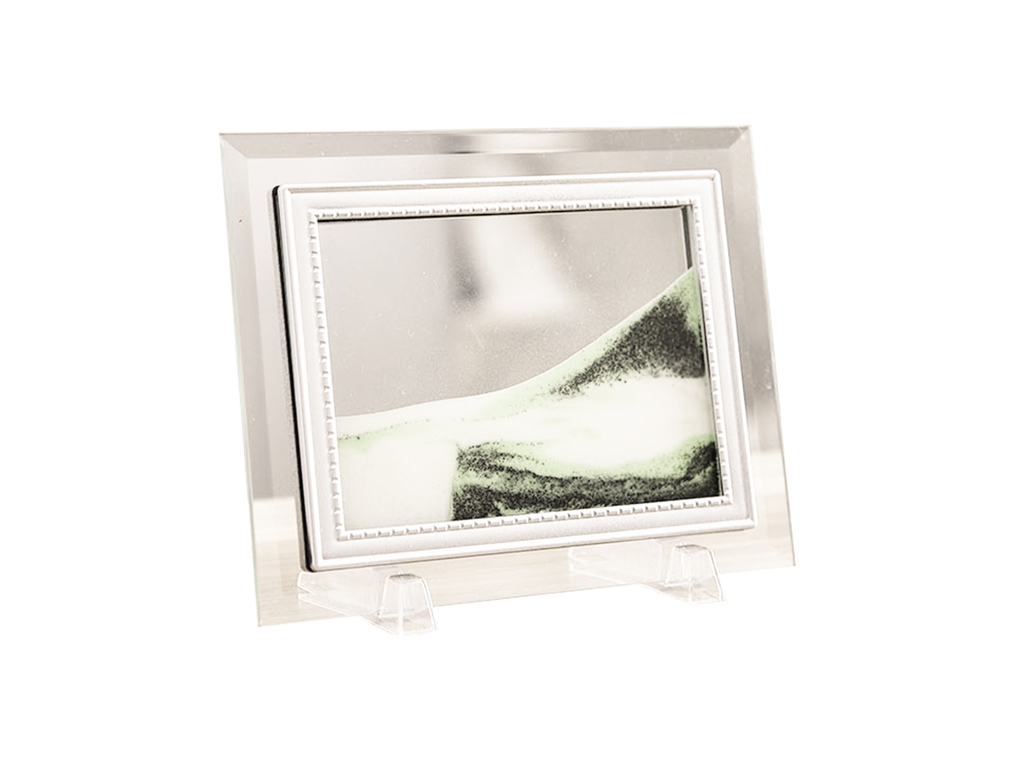 Laxiscreed Relógio De Areia 3d Decorativo Para Casa Em Preto, Branco E Verde De 5 Polegadas