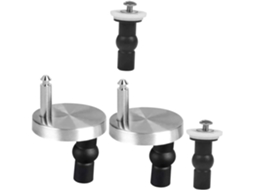 Conjunto De 4 Dobradiças Para Assento Sanitário Com Parafusos De Expansão E Sistema De Fixação Rápida Para A Tampa.