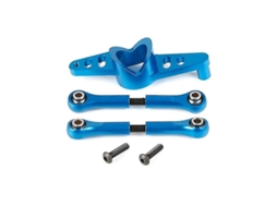 Kit De Engrenagem De Direção Dupla Em Metal Cnc Para 5t Rovan King Motot, Acessório Modificado E Atualizado, Azul Azul