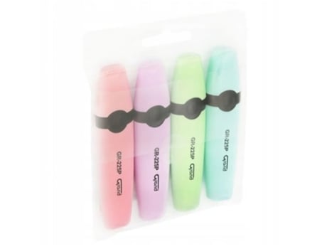 Conjunto De Marcadores Pastel Grand 4 Unidades, Ideal Para Destacar E Sublinhar Texto. Perfeito Para Escola, Trabalho E Casa. Design Ergonômico Para
