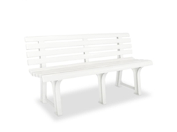 Vidaxl Banco De Jardim 145,5 Cm Plástico Branco
