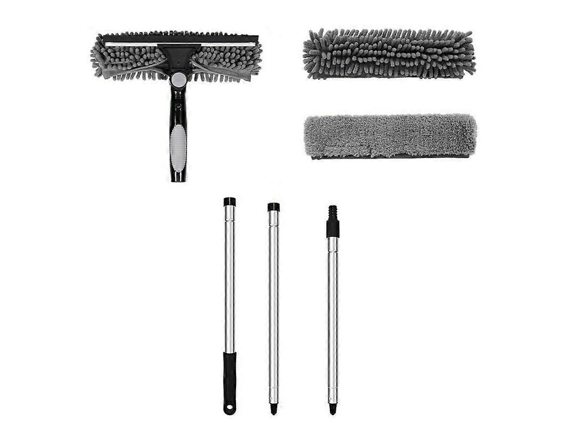 Ferramenta De Limpeza De Vidros Com Cabo Extensível E Escova De Chenille