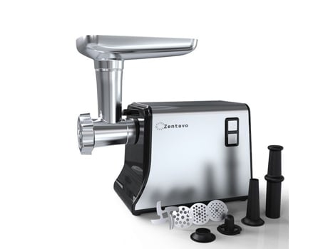 Picador elétrico zen multifuncional de alta potência, moedor de carne doméstico com 3 modelos diferentes de acessórios de corte ZENTAVO