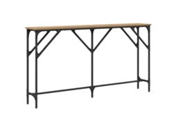 Mesa Consola Carvalho Artesanal Madeira Engenhada Vidaxl Castanho Derivados De Madeira (140x23x75 Cm)