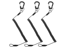 Cordão De Segurança Retrátil Reforçado, Em Espiral, Para Pesca, Acessório Para Pescadores, Elástico Anti-perda, Pacote Com 3 Unidades.