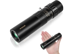 Mini Telescópio Preto de Alta Potência com Zoom Ajustável, Monocular Óptico para Caminhadas, Camping e Viagens BRILVIBERA
