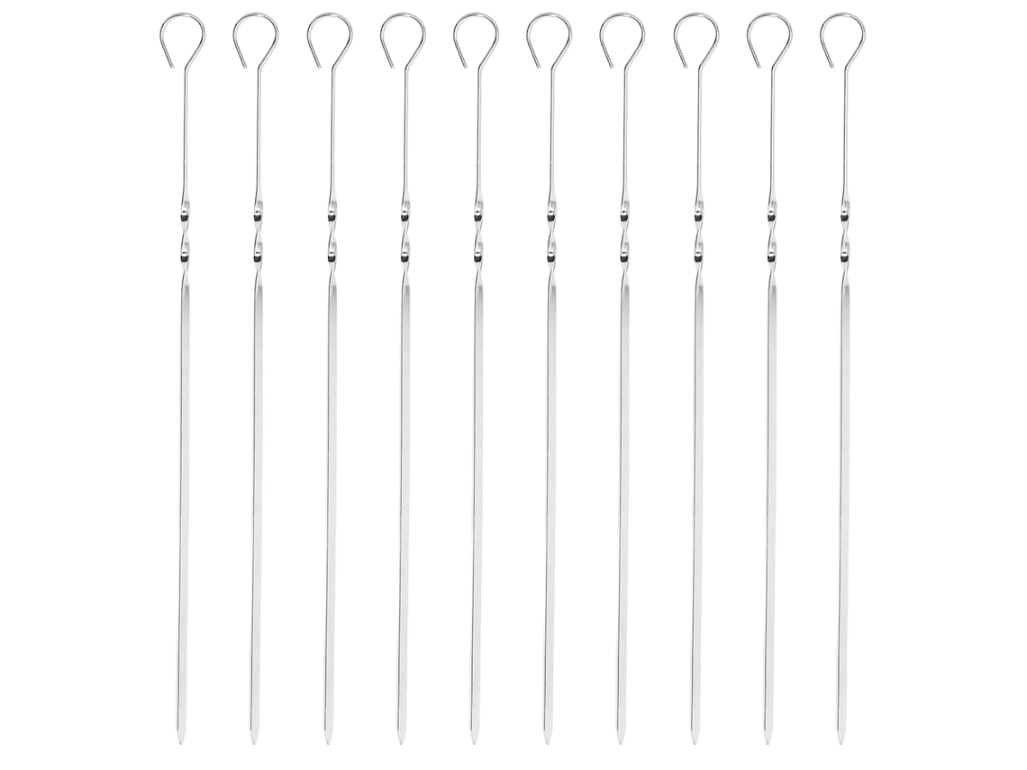 10 Espetos de Aço Inox para Churrasco LAXISCREED