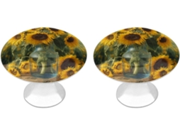Conjunto De 2 Puxadores Aço Inoxidável Para Armários Cozinha, Com Design Personalizado De Garrafa Girassóis Ideais Para