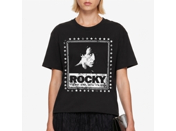 Rockinstone Rocky Movie Black Black Adult T-shirt Size:m