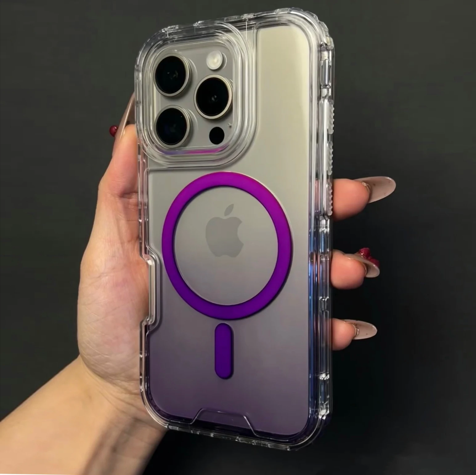 Capa Protetora À Prova De Choque Para Iphone 14 Plus (roxa)