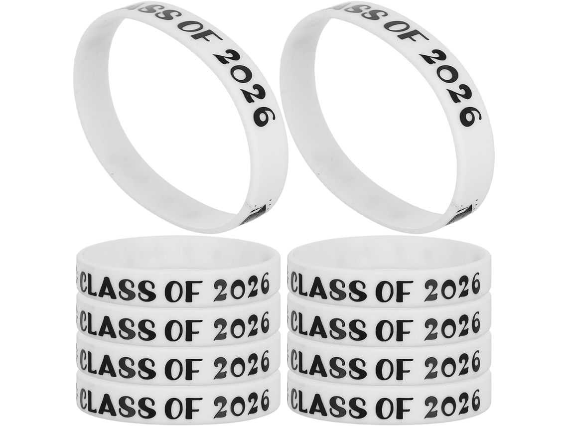 Pulseiras De Silicone Holibanna Para Formatura, 10 Peças, 202mm, Turma De 2026, Unissex, Acessórios Para Festa E