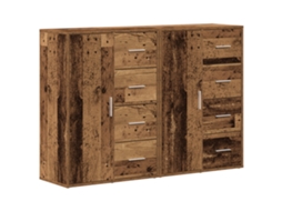 Conjunto 2 Buffet Moderno Vidaxl Castanho Derivados De Madeira (60 X 31 X 84 Cm)