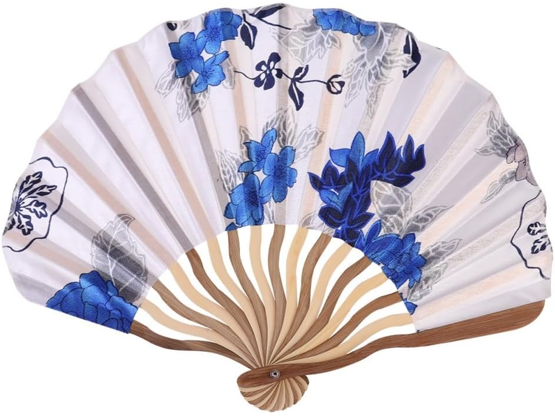2 Peças Éventails Pliables Style Japonerie En Tissu, Ventilateurs Décoratifs Délicats Pour Femmes,