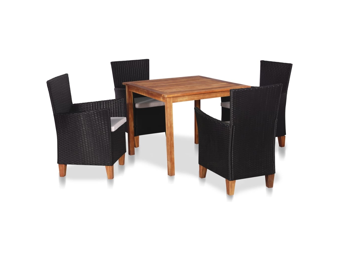 Dining Set, Dining Sets Vidaxl Multicolor Rattan / Vime (n/a)