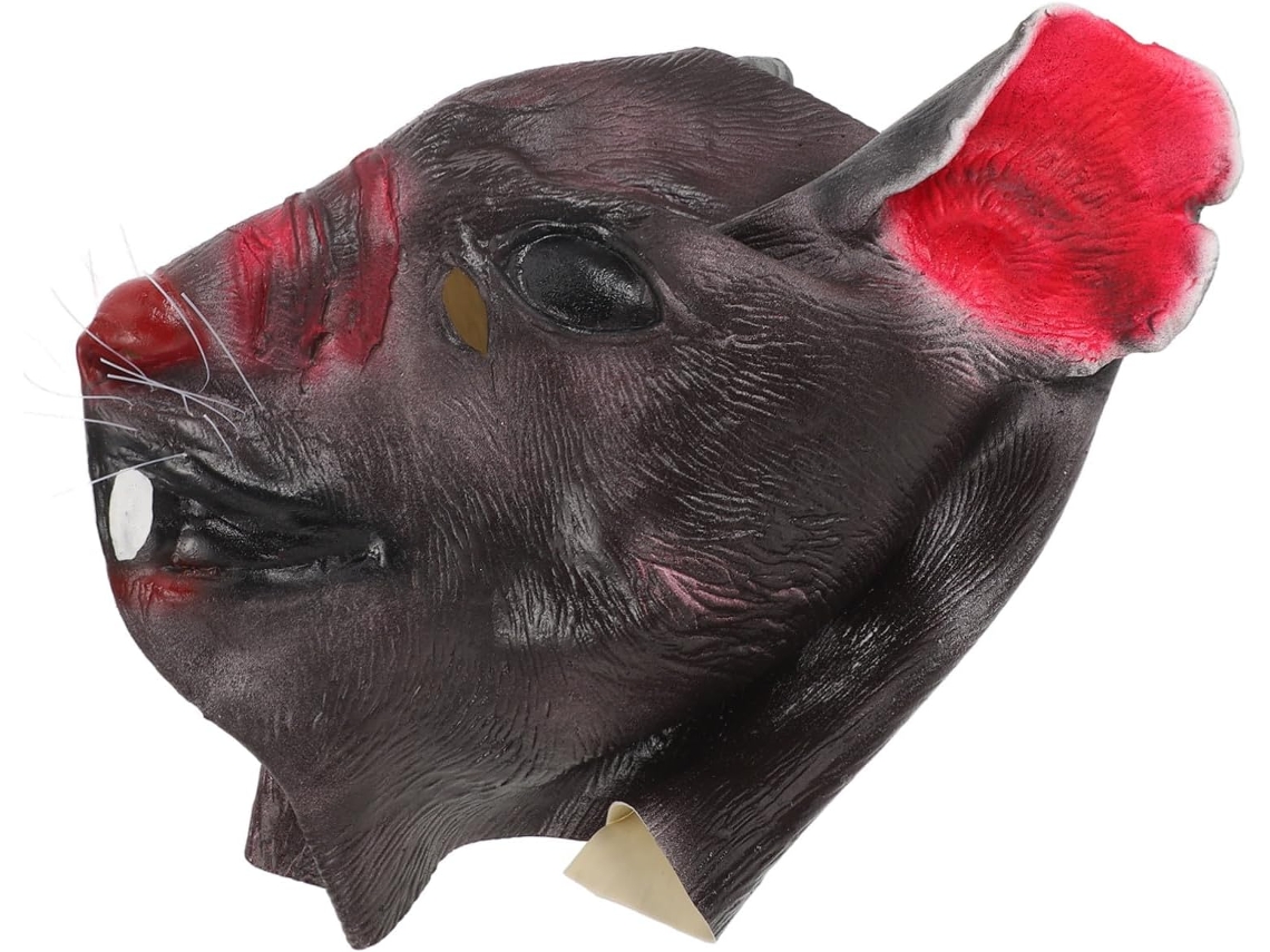 Máscara Realista De Látex Com Cabeça De Rato, Meia Máscara De Animal Para Fantasia, Carnaval E Halloween.