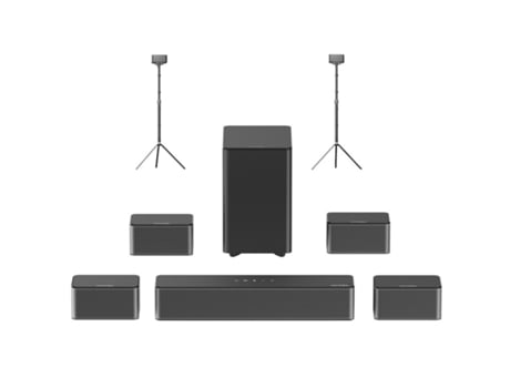 Soundbar Ultimea Poseidon D70 7.1 Canal 1 Par de Suportes para Alto-Falantes Steady 300 Equalizador de 10 Bandas 121 Matizes EQ Predefinidos
