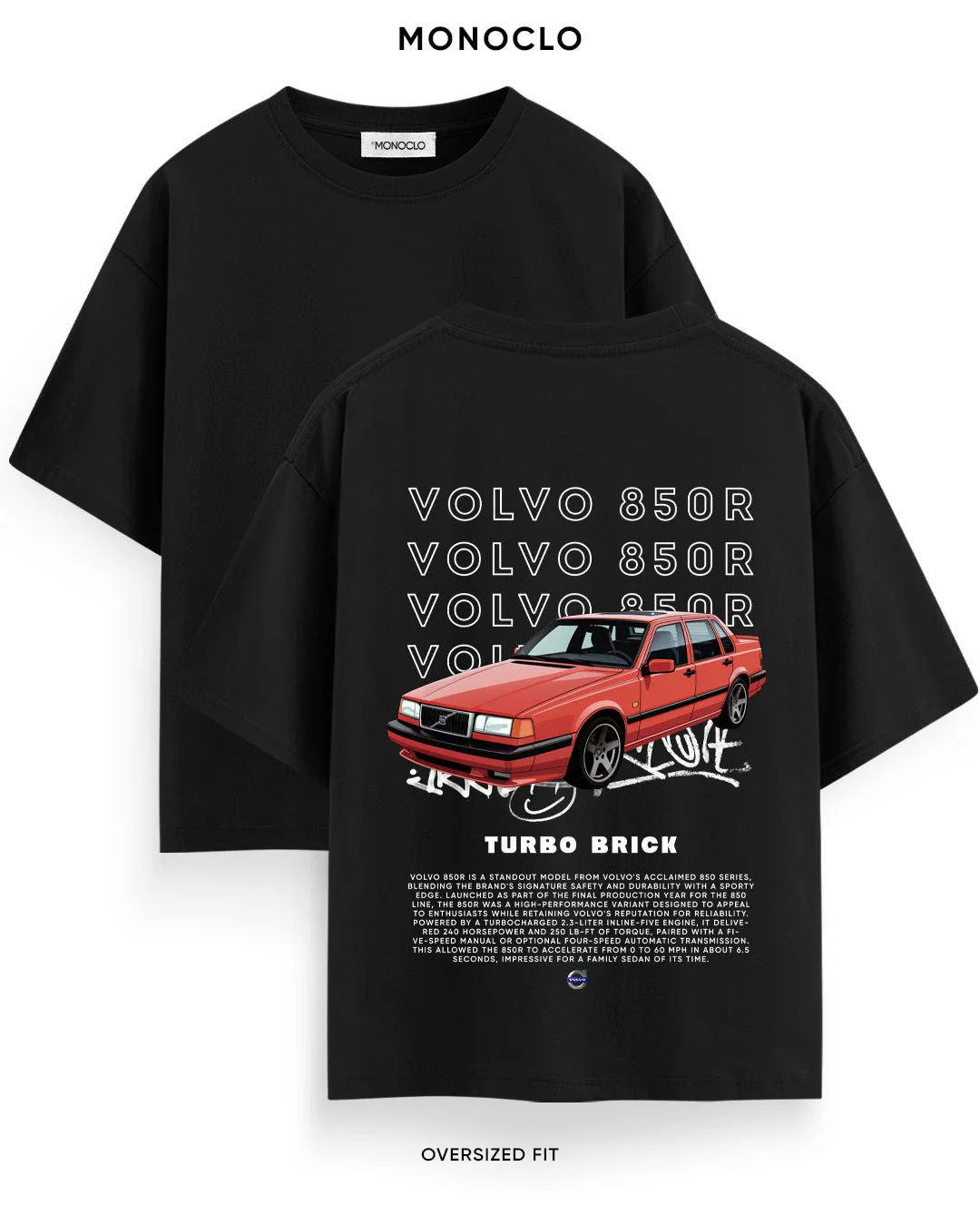 T-shirt Rockinstone Monoclo Volvo 850r Turbo Brick (s)