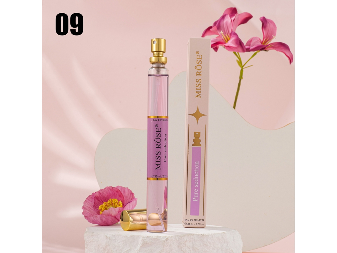 Frascos de 35 ml, fragrância floral, fragrância duradoura, fragrância floral doce, perfume, frescor diário, caixa de fragrância leve (nº 09)
