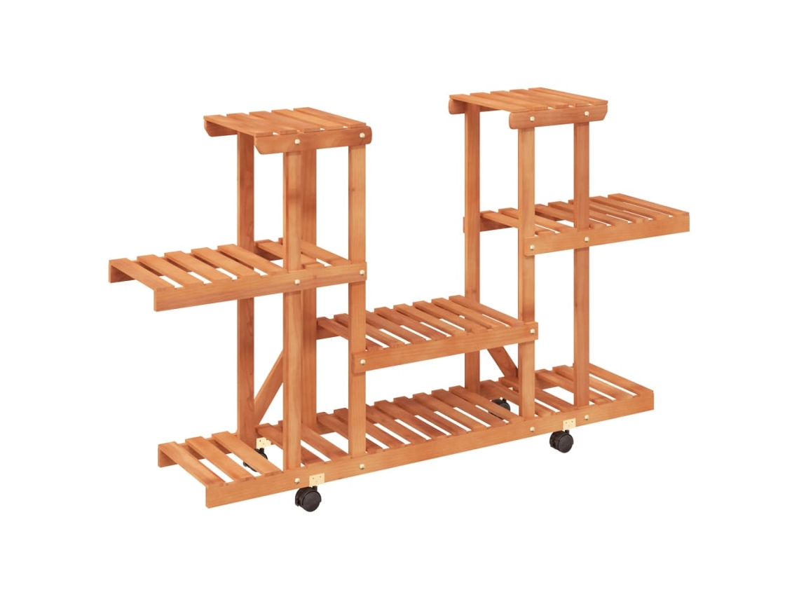 Suporte para plantas VIDAXL Marrom Madeira (110x25x78 cm)