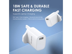 Carregador Oraimo Cannon 2 Pro De 18w Com Fast Charging Ocw-u97s