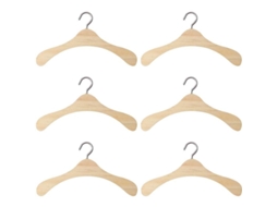 10pcs Perchas De Madera Para Muñecas Bjd 1/3 Accesorios De Ropa Para Muñecas Msd Dod Luts