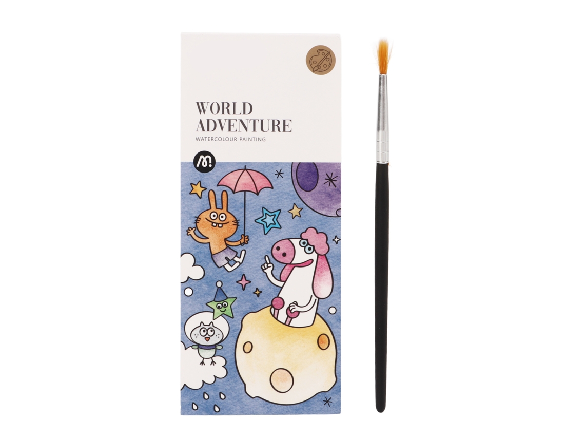 Rebe-libro De Acuarela Para Niños Mejora Creatividad Kit De Dibujo De Bolsillo Espesorado Con Pincel Tipo 1