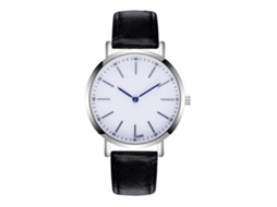 Relógio de pulso masculino elegante Zhoulianfa para negócios com pulseira de couro preta