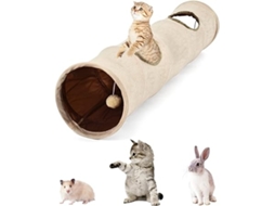Túnel para Gatos com Duas Entradas, em Camurça Macia e Dobrável, Animais de Estimação Adequados, Gatinhos Coelhos, Ergonômico, Uso Diário STELASPLEN