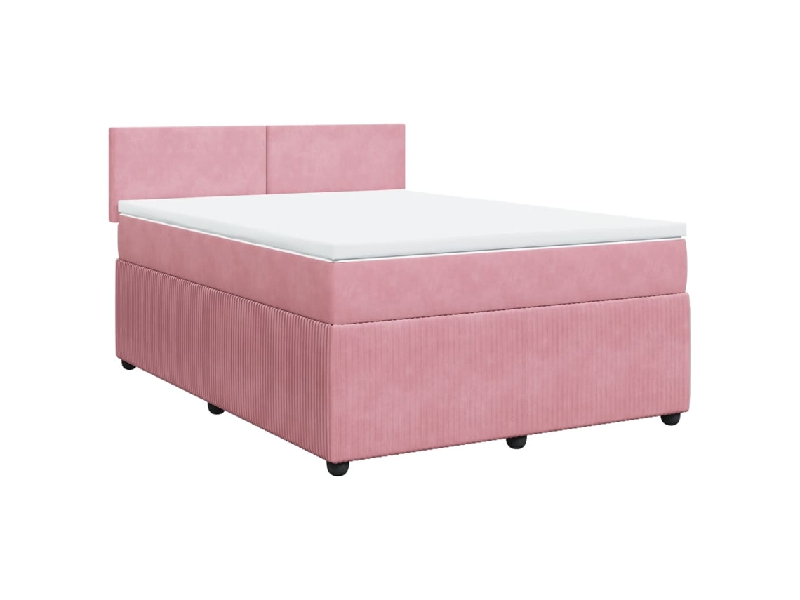 Box Spring Bed, Box Spring Beds Vidaxl Cor-de-rosa Veludo (140 X 200 Cm)