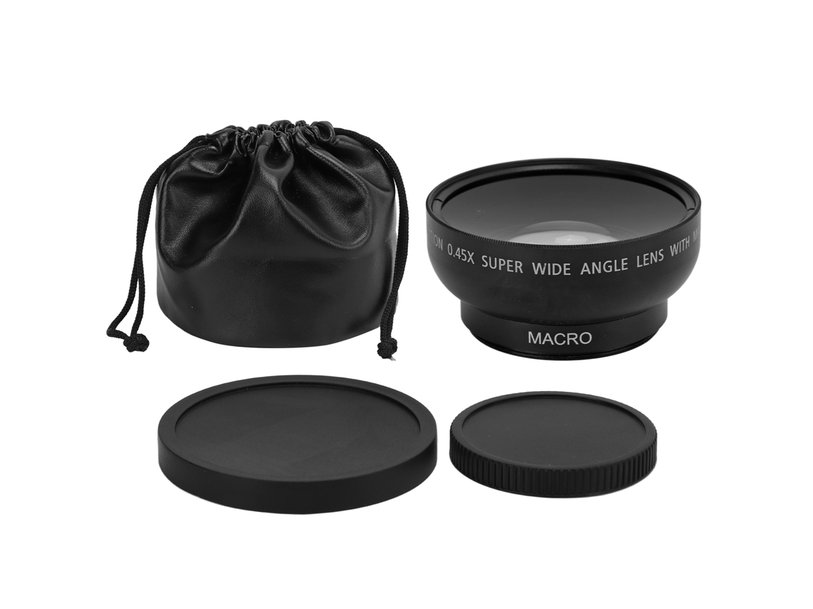 Lente De Ângulo Amplo 0.45x 46mm De Aleación Y Vidrio Óptico Para Abertura De Filtro 46mm