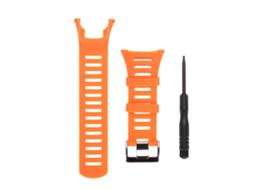 Pulseira de borracha para relógio Suunto Ambit 1/2/3 (laranja prateada)