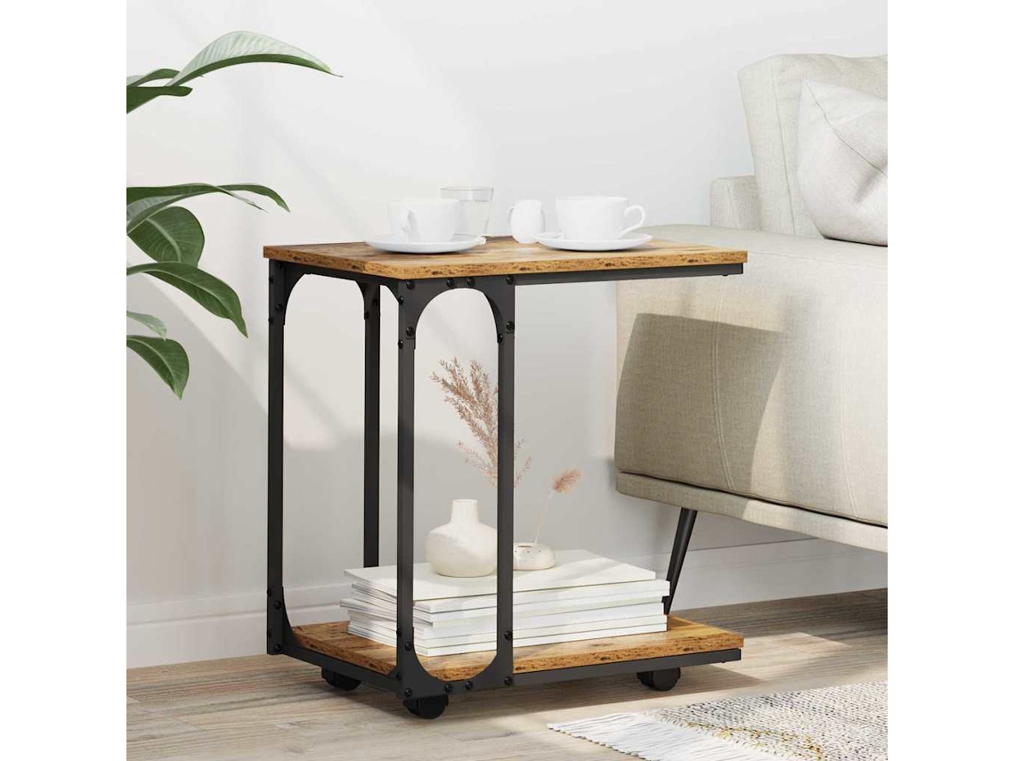 Vidaxl Mesa Lateral Madeira Antiga 50 X 35 X 55.5 Cm