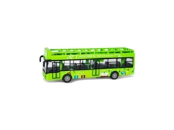 (verde) Ônibus De Dois Andares De Liga Metálica De 15 Cm, Brinquedo Para Crianças, Modelo Em Metal Fundido, Com Função De Fricção.