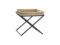 Mesa Lateral com Alça e Bandeja de Metal ALEXANDRA HOUSE LIVING (55x45x53cm)