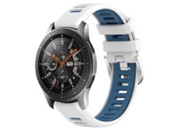 Pulseira De Silicone Para Relógio Esportivo De 22 Mm Com Fivela De Aço Bicolor