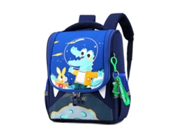 Mochila Infantil Dinossauro Azul Desenho Animado Escolar Mini Impermeável Para Jardim De Infância