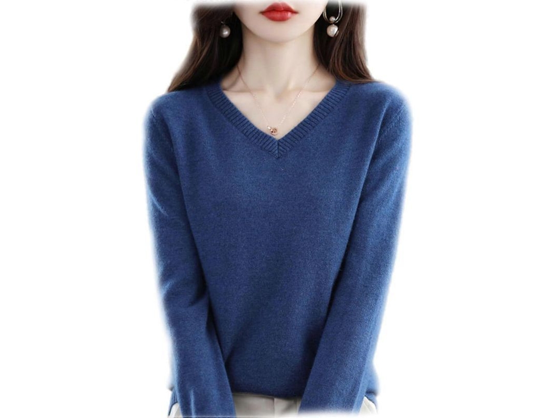 Suéter De Cashmere Da Mongólia: Fio Delicado, Design Feminino E Tecnologia Avançada Para Conforto E Estilo Duradouros Alga Azul