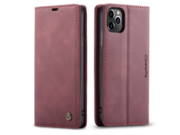 Capa De Celular Em Formato De Cartão, Capa De Couro Estilo Flip Retrôvermelho - Iphone 16 Plus