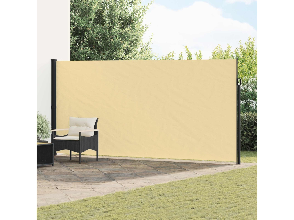 Vidaxl Toldo Lateral Retrátil 600 X 180 Cm Poliéster Retangular Areia