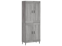 Guarda-roupa alto em madeira Sonoma Cinza, exclusivo da Maison (69,5 x 34 x 180 cm)