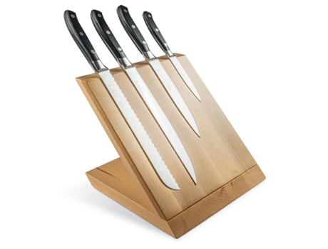 Bloco de Facas de Cozinha Ergoforge, Aço, Preto, 33x31x13 cm, Sanelli