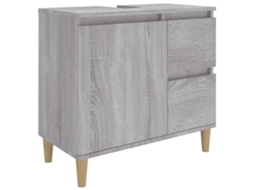 Bathroom Cabinet, Bathroom Cabinets Vidaxl Cinzeto Madeira Processada (n/a)